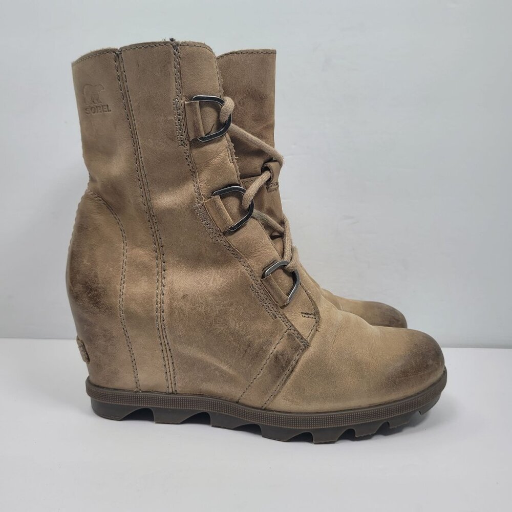 Sorel Joan of Arctic Wedge II Women's Brown Ankle Boots NL 3018-210 US Size 8.5